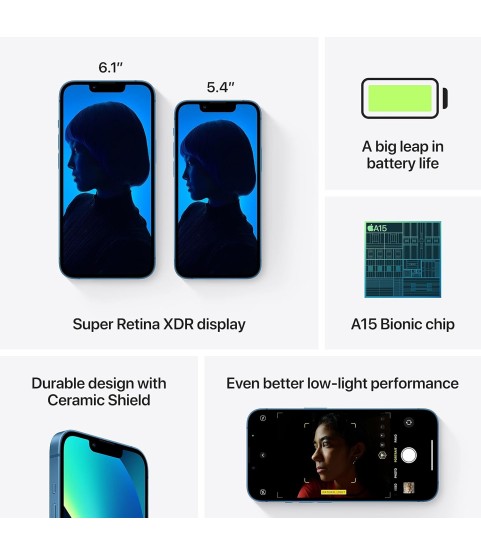 APPLE iPhone 13 128 Go BLUE (2021) - Reconditionné - Excellent état